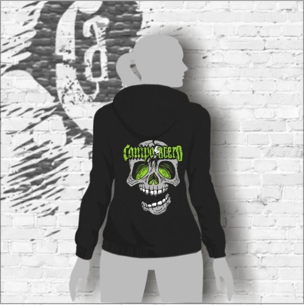 Crown Skull Zipper Lady